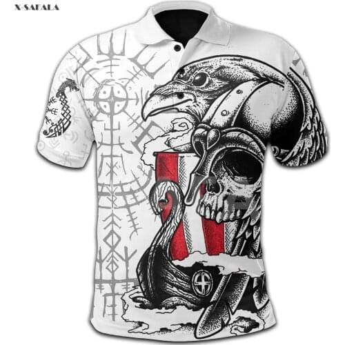 Viking Fenrir Darkar Odin Northern Light 3D Full Printed Men Women Thin Polo Shirt Collar Short Sleeve Street Wear Casual Tee