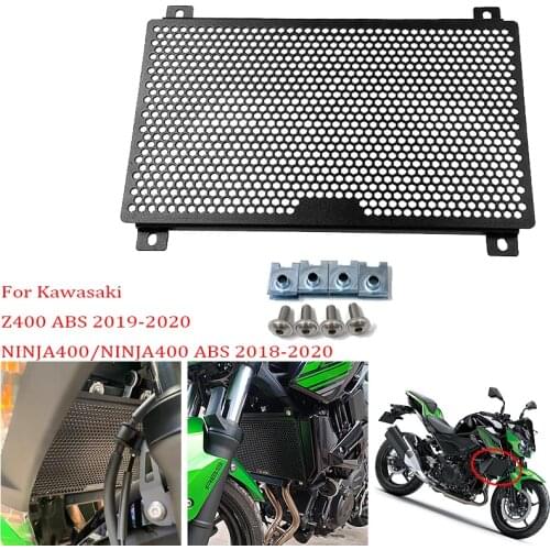 With Accessories Motorcycle Radiator Guard Radiator Grille Cover Fits For KAWASAKI Z400 NINJA 400 ABS 2018 2019 2020