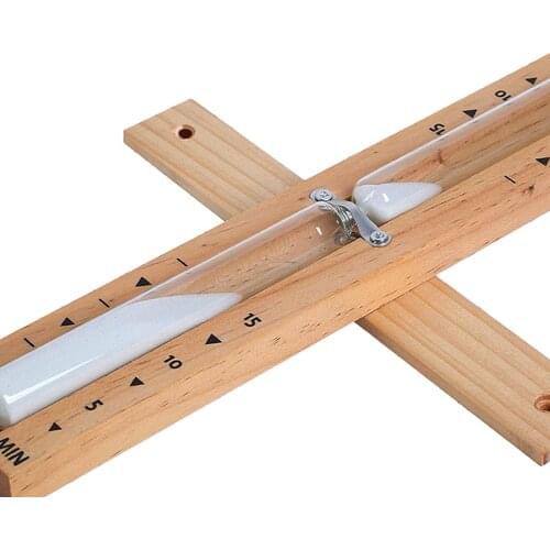 Sauna Room Hourglass 15 Minutes Wall Mounted Rotating Sauna Wooden Hourglass White Sand Timer