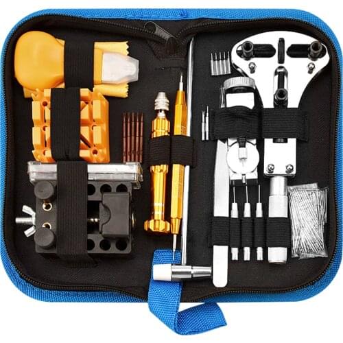 Watch Link Pin Remover Back Case Opener with Hammer Adjuster Watchmaker Repair Tools Kit for Watches Strap Bracelet 152pcs Tools