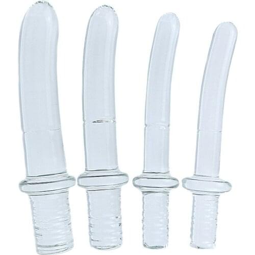 Glass Anal Plug Crystal Handle Glass Dildo Adult Sex Toys for Women Men Anal Dildos Glass Butt Plug Sex Shop Prostate Massager