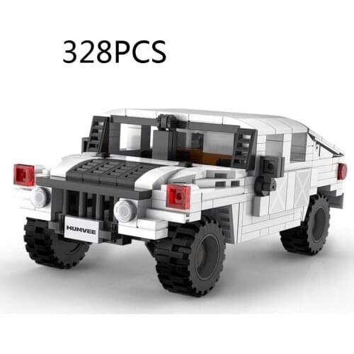 Technical HMMWV building block 1:24 scale Hummer Humvee model military vehicle army figures steam bricks educational toy for boy