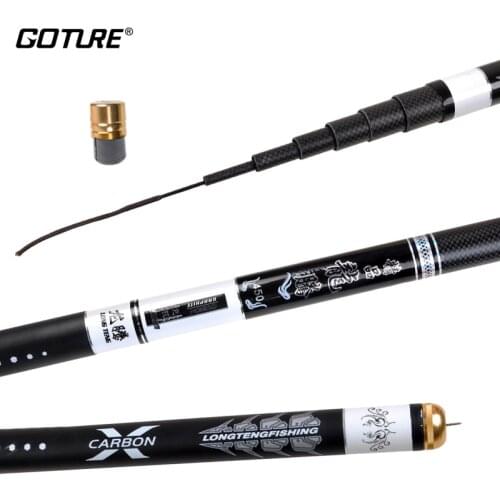 Goture LONGTENG High Carbon 1:9 Power Telescopic Fishing Rod 2.7m-6.3M Carp Fishing Pole Super Hard Trout Tenkara Fishing Rod