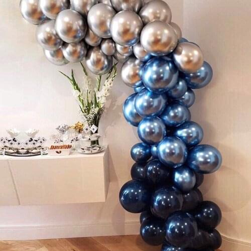 10pcs 12inch 3.2g Thick Chrome Latex Balloons Birthday Wedding Party Decor Globos Metalicos Pearl Metallic Latex Ballon Supplies