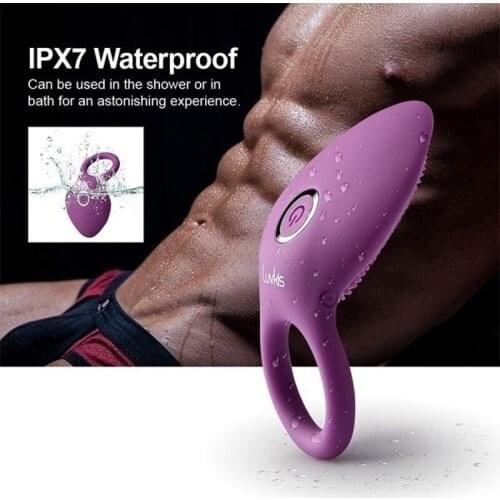 Vibrating Penis Ring Men Cockring Clitoris Stimulate Vibrator Delayed Premature Ejaculation Rings Adult Sex Toys for Couples