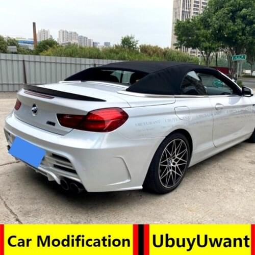 Real Carbon Fiber Rear Trunk Spoiler Lid M6 Style Rear Wing Spoiler Rear Trunk Black For BMW F13 F06 640i 650i M6 2012-2016