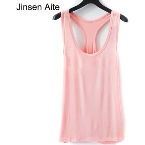 Jinsen Aite Plus Size 5XL Summer Fashion Women Crop Top Camisole Leisure T-Shirt Elasticity Cotton Modal Loose Casual Tank JS391