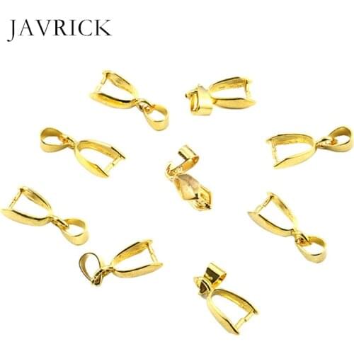 10 Pc Pendant Buckle Jewelry Making Necklace Charms Buckles DIY Stone Supplies Snap Joint Clasp Alloy Silver Gold Accessories
