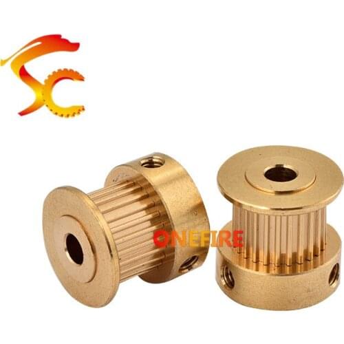 10pcs Brass MXL 24 teeth Timing Pulley Bore 5mm 8mm for belt width 9mm MXL-24teeth Copper MXL Pulley 24 teeth