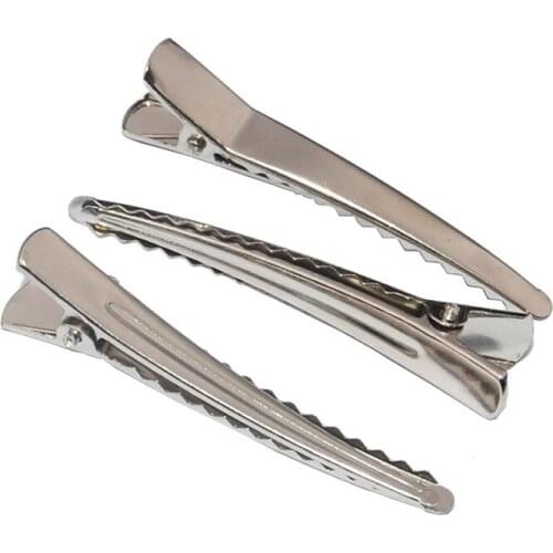 100 pc 4.5 cm Silver Alligator Hair Clips