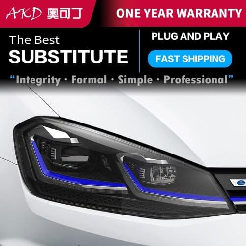 AKD Car Styling for VW Golf 7 MK7 GTI 2013-2017 LED Headlight Golf7.5 Original DRL Hid Dynamic Signal Head Lamp Bi Xenon Beam