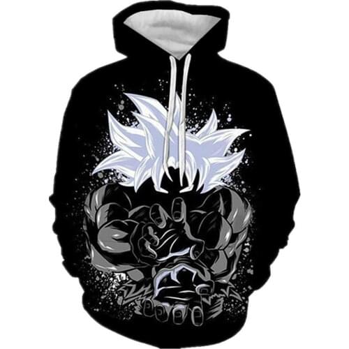 2021 Strong Goku 3D Hoodie Pullover Cool Men Women Tracksuits Streetwear Hoody Harajuku Hooded Sweatshirts Plus Si e
