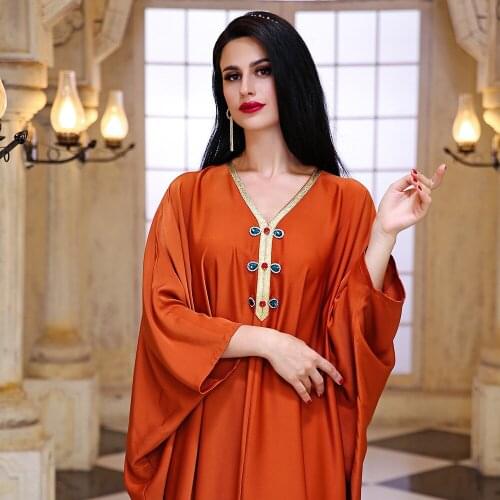 Abaya Dubai Turkey Hijab Muslim Satin Dress Islam Clothing Maxi Dresses Abayas For Women Robe Femme Musulman De Mode Vestidos