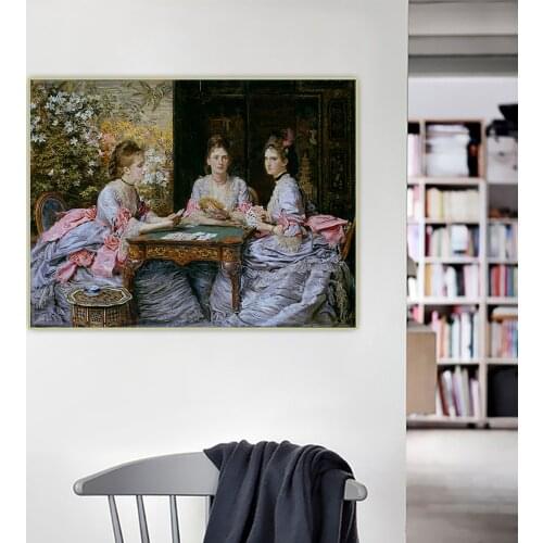 John Everett Millais《Hearts are trumps, 1872》Canvas Art Oil Painting Artwork Poster Picture Wall Hanging Decor Home Decoration