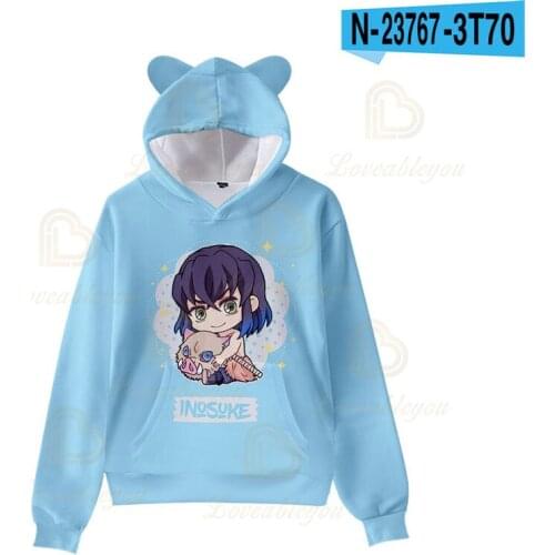 Hot Hip Hop Casual 3D Ghost Blade Hoodies Boys Girls Streetwear Sweatshirt Fashion Comic 3D Kids Demon Slayer Children Hooded