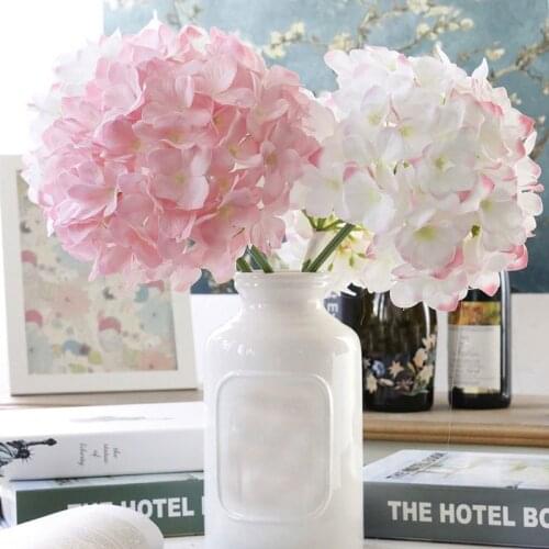 Silk Hydrangeas Artificial Flowers Wedding Flowers for Bride Hand Silk Blooming Peony Fake Flowers Home Wedding Arch Decoration
