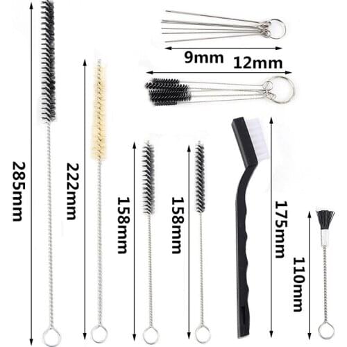 17Pcs/Set Spray Cleaning Kit For Airbrush Spray Gun Parts Spray Cleaning Kit Repair Tool Needle & Brush Set For Spray Guns Clean