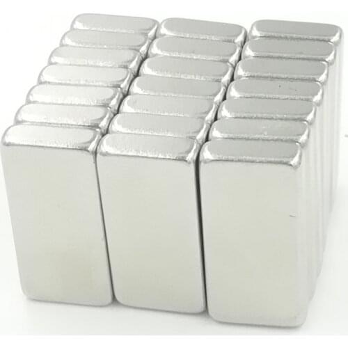 48pcs/lot NdFeB Magnet Block 20x10x4 mm Plate Strong Neodymium Permanent Magnets Rare Earth Magnets Grade N42 NiCuNi Plated