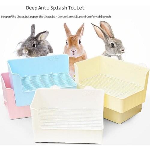 Small Animal Pop It Toilet Deepens Anti Spout Urine Rabbit Urinal Hamster Bedpan Chinchilla High Buckle Guinea Pig Accessories