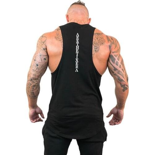 Workout Brand Vest Bodybuilding Clothing Casual Cotton Gym Tank Tops Men Sleeveless Fashion Undershirt Fitness Stringer Muscle