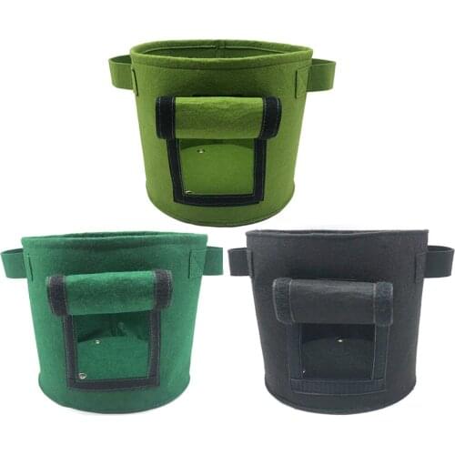 Vegetable Plant Grow Bag Potato Planter, 3 Pack Pot Container Felt Planting Bags Grow Pot Fabric Planter Potatoes Grow Bags