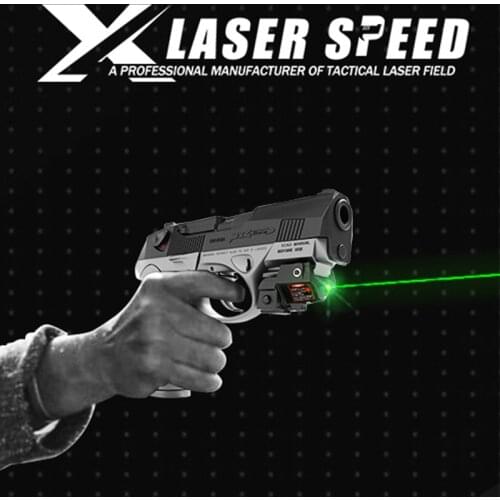 5mw Rechargeable Green Laser Sight Fit For Glock 17 18c 19 21 Taurus G2C Pistol with Picatinny Rail Self-defense Aiming Lazer