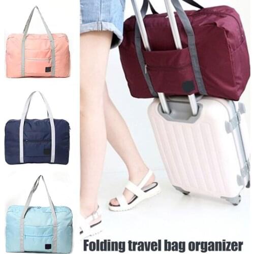 Foldable Outdoor Travel Handbag For Women Man Gym Sports Yoga Large Capacity Oxford Waterproof Handbag Shoulder Bag For Training