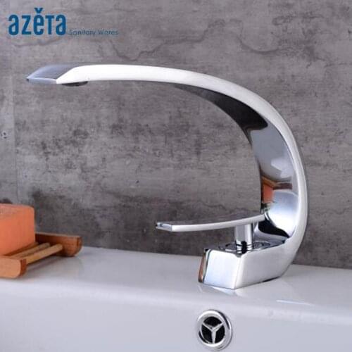 AZETA Basin Faucets Modern Bathroom Mixer Tap Brass Washbasin Mixer Single Hole Elegant Crane For Bathroom AT3336