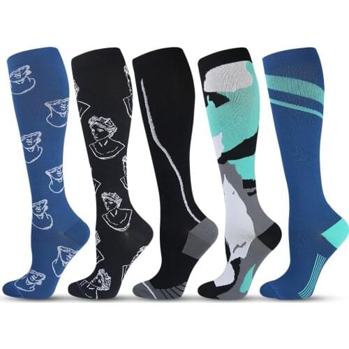 Sports Pressure Socks Running Wear-resistant Compression Socks 6 PAIRS Per Set
