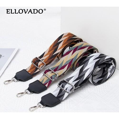 Ellovado Fabric Bag Handle Bag Strap For Women Shoulder Handbag Accessories Crossbody Messenger Bag Straps Длина плечевого ремня