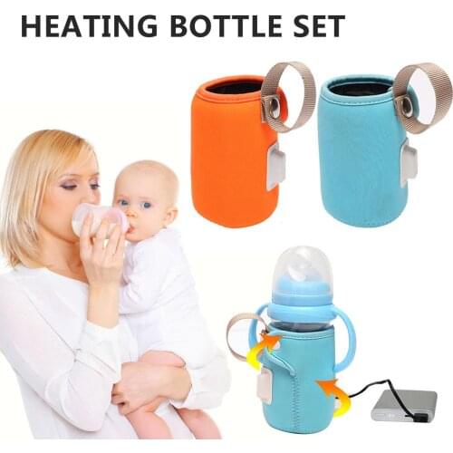 Outdoor Baby Bottle Thermostat Bag Portable Intelligent Milk Heating Tool Insulation Cover Car USB Baby Bottle Warmer
