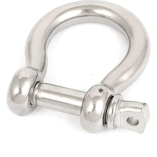 Uxcell M12 Stainless Steel U-Shape Bow Shackles Wire Rope Fastener Silver Tone