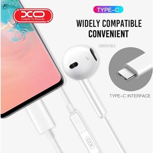 XO EP8 Music Stereo Earphone Type-C Wired Earphones Sports Earbuds With Microphone Usb-c Control Headset For Samsung Note 10