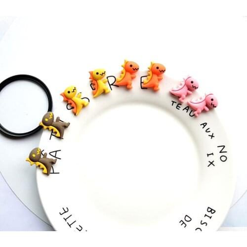 Japan and South Korea Emulational Fresh Dinosaurs Ear Studs Creative DIY Sweet Cute Personal Simple Students Small Earrings