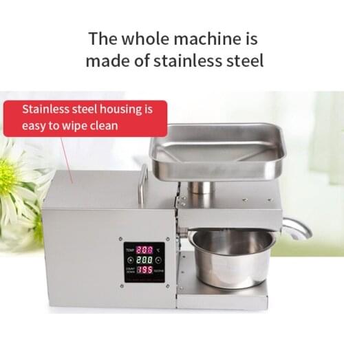 220V / 110V Intelligent Oil Press Automatic Household and Commercial Stainless Steel Hot and Cold Oil Extraction Machine