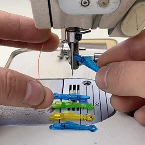 5Pcs/Set Needle Threader Fish Type Widely Apply Easy to Handle DIY Needle Sewing Threader Household Sewing Needles Random Colors