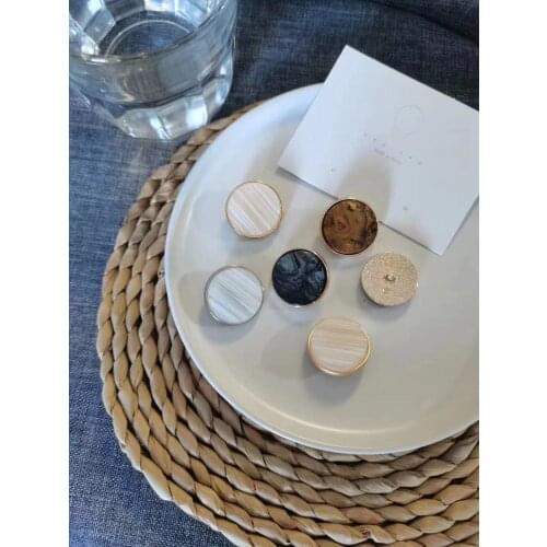 5pcs/Lot Metal & Bead Button Clothes Sweater Coat Decoration Suit Flat good quality Button Accessories DIY Clothing