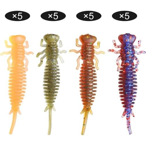 5Pcs Fishing Lures 8.9cm PVC Saltwater Grub Baits Soft Plastic Gear Tackles
