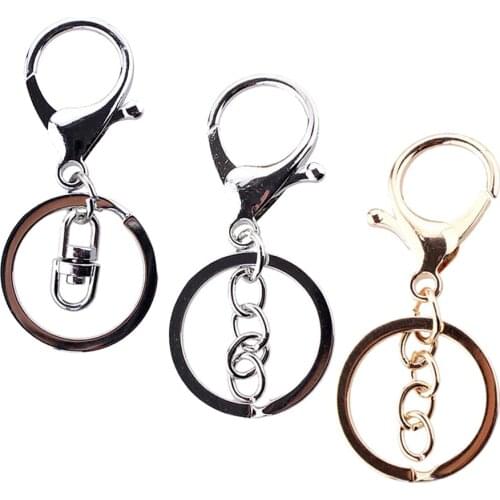 5pcs Snap Hook Lobster Clasp Split Ring Lanyard Keyring for Keychain DIY