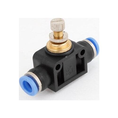 8mm to 8mm Tube Speed Control Quick Connector Pneumatic Push In Fitting Adapter