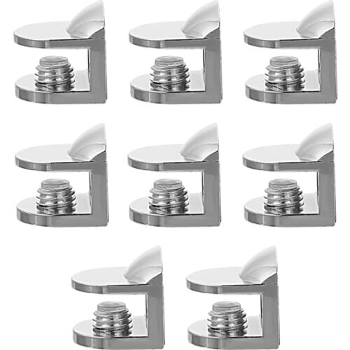 8pcs Zine Alloy Glass Clamps Fixing Clamps Glass Bracket for 10mm Thickness
