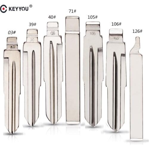 KEYYOU Flip Car Uncut Key Blade No.03 #39 #40 #105 #106 #71 HU100 HU43 KD For Chevrolet Cruze SPrak Aveo Camaro Equinox For Opel
