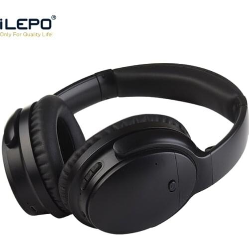 ILEPO Bluetooth Headphones Quiet Comfort Noise Cancelling Sport Earphone Microphone Mic Voice Assistant ANC Wireless ANC Headset