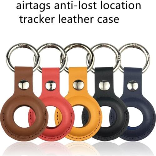 High quality Leather Case For Apple Airtags Protective cover For Apple Locator Tracker Anti-lost Device Keychain Protect Sleeve