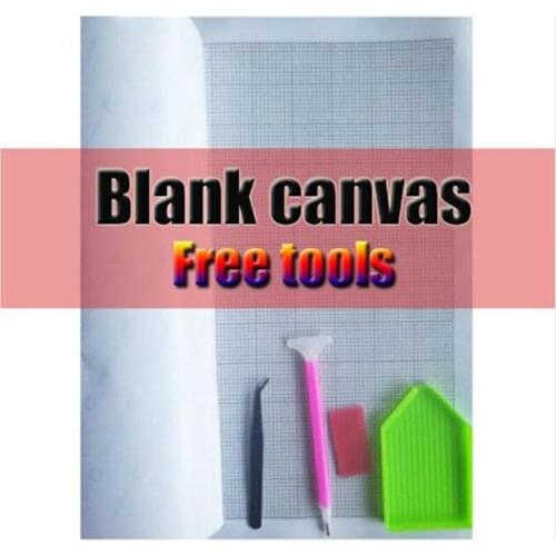 Blank canvas Diamond embroidery, Diamond painting puzzle children toy adhesive covered Manual assembly, puzzle Free tools BK