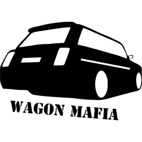 CK2379#20*14cm wagon mafia 2104 funny car sticker vinyl decal silver/black auto stickers for car bumper window car decoration