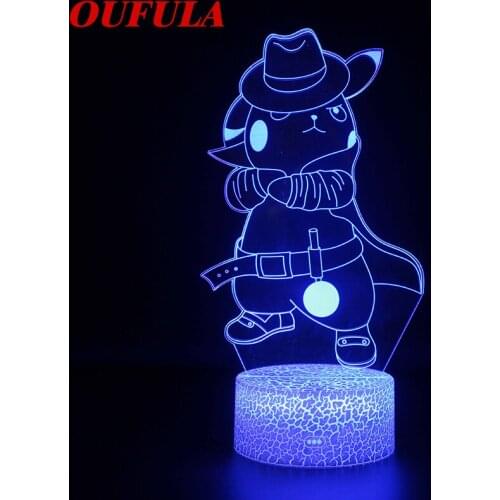 DLMH Night LED Lights Novelty 3D lamp Cute Toy Gift 7 Color Cartoon Atmosphere Lamp For Children Kids Room