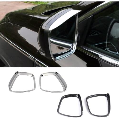 For Renault Kadjar 2015-2019 Exterior Refit Rearview Chrome Side Mirror Protect Shell Cover Rain Visor Trim Carbon Fiber Modify