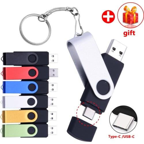 Multifunctional OTG 2 IN 1 Type-c USB Flash Drive Pendrive 64GB Cle Usb Pen Dtive Stick 8/16/32/64 GB Pen Drive for Wedding