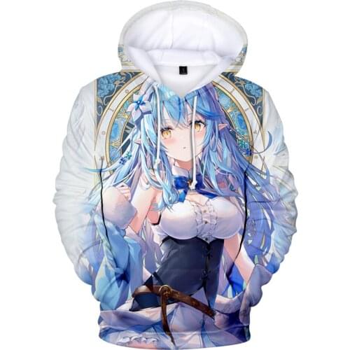 HOLOLIVE VTuber Yukihana Lamy 3D Fashion Fall Winer Suit Hoodies Sportswear Hooded Youthful Kawaii Vitality Women/Men The hooded